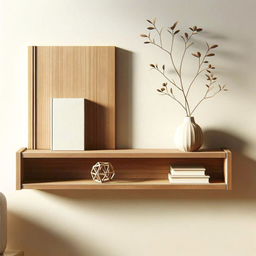 Wall-mounted shelf - Skoglin - Ssafia - contemporary / pine / custom
