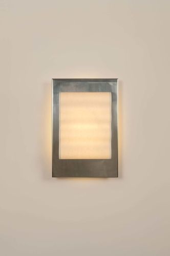 Wall-mounted mirror - Frame Miroir - Violaine d'Harcourt - minimalist design / rectangular / polished steel