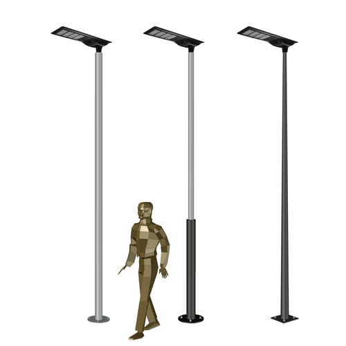 Solar lamp post - ACR.HELIOS - IDELNOR - urban / contemporary / cast aluminum