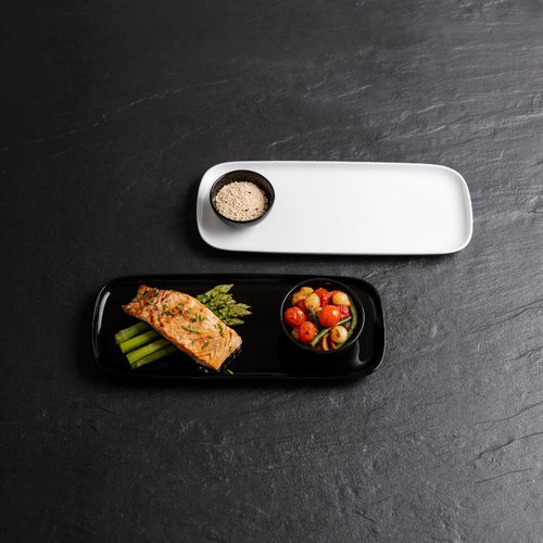 Rectangular plate - Universal - COSTA VERDE - porcelain / commercial / plain