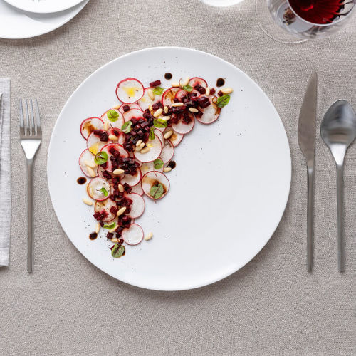Flat plate - Saturno Coupe : 047001000001 - COSTA VERDE - round / porcelain / commercial