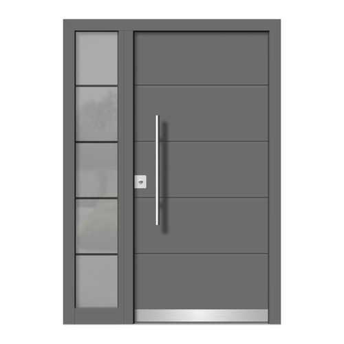 Entry door - HA107+ST - DOORS, d.o.o. - wooden / aluminum / swing