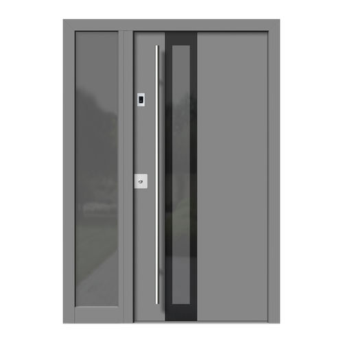 Entry door - HA307+ST - DOORS, d.o.o. - wooden / aluminum / glass