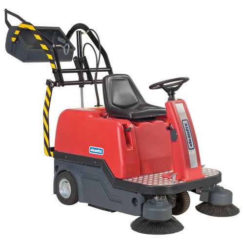 Ride-on sweeping machine - KS1100 B HD - Cleanfix Reinigungssysteme AG - suction / indoor / outdoor