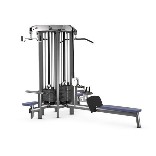 Back weight training machine - 4032 4-STATION - gym80 International GmbH - pulldown / pull-up / indoor