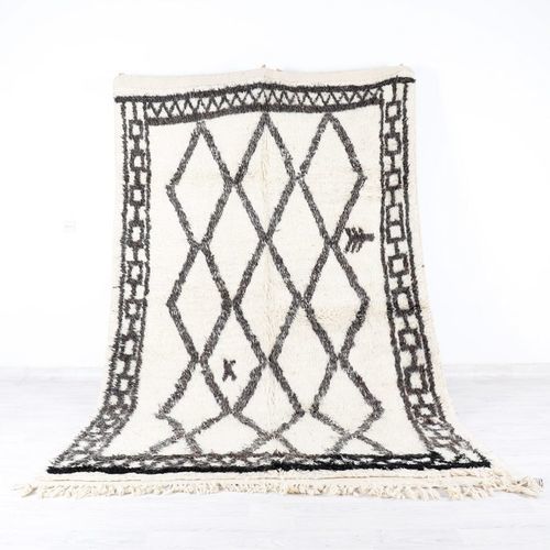 Vintage rug - 64-1-3-2-5-6-15-5-2-1 - MUSMUS RUGS - geometric pattern / rectangular / hand-woven