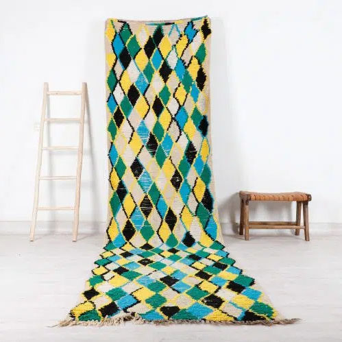 Vintage rug - 64-1-3-2-5-6-10 - MUSMUS RUGS - geometric pattern / rectangular / hand-woven