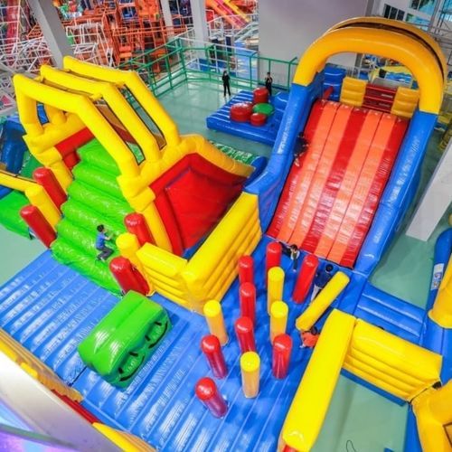 Inflatable obstacle course - SPI Global Play - for public building / high jump / slalom