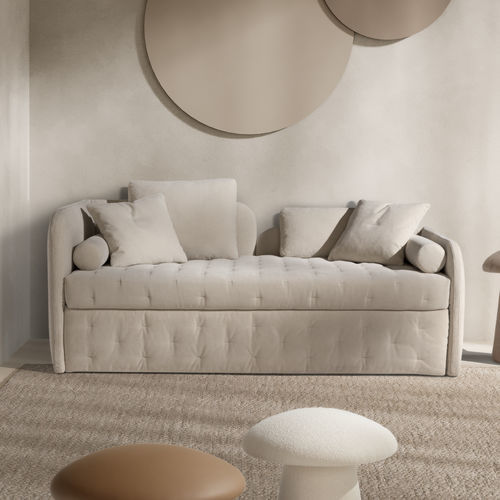 Sofa bed - Naomy - SARTORIS by MAXDIVANI - contemporary / fabric / with armrests