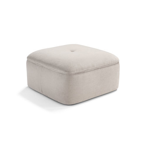 Contemporary pouf - Teo - SARTORIS by MAXDIVANI - fabric / leather / square