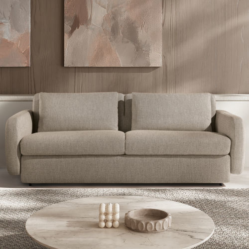 Sofa bed - PERRY - SARTORIS by MAXDIVANI - contemporary / fabric / with removable cover