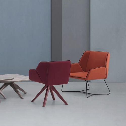 Contemporary chair - NIRA - TM Leader Contract - indoor / fabric / wood