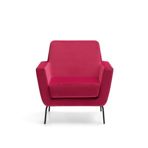 Contemporary armchair - BARI - TM Leader Contract - polyurethane foam / fabric / metal