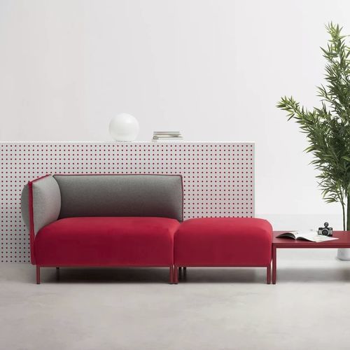 Contemporary sofa - PAD - TM Leader Contract - fabric / modular / gray