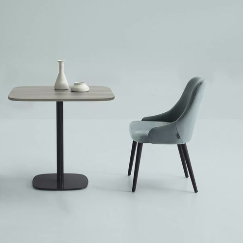 Contemporary table - LENI - TM Leader Contract - metal / melamine / metal base