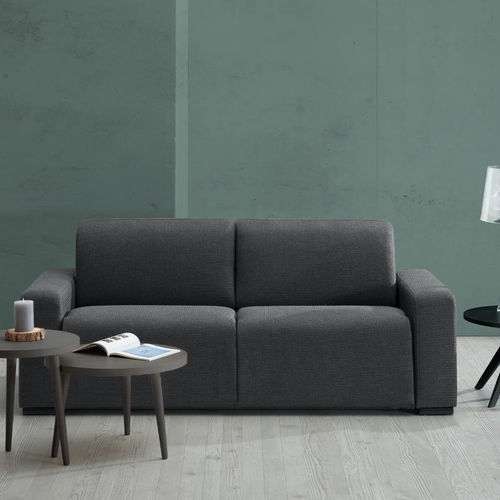 Bed sofa - VELA - TM Leader Contract - contemporary / fabric / with armrests