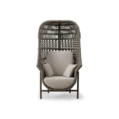 Contemporary lounge chair - CANARY - TM Leader Contract - fabric / lacquered aluminum / upholstered