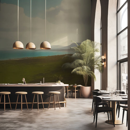 Contemporary wallpaper - Ichnusa - SPAGHETTIWALL - cellulose fiber / nonwoven fabric / panoramic