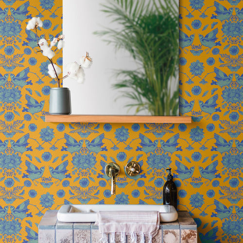 Contemporary wallpaper - Flower Thief - SPAGHETTIWALL - cellulose fiber / nonwoven fabric / nature pattern