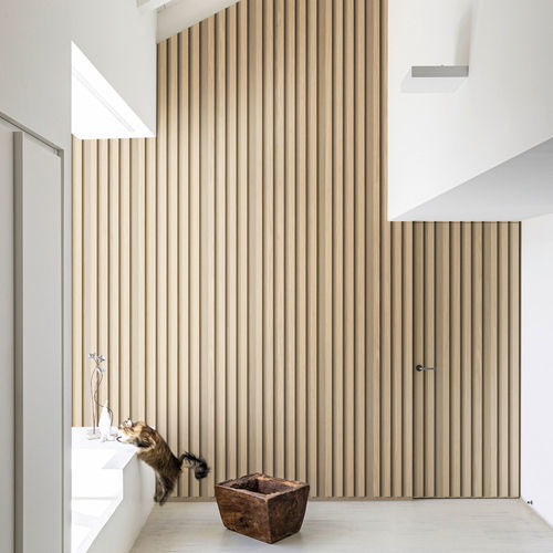 Contemporary wallpaper - Northwood - SPAGHETTIWALL - floral / striped / wood look