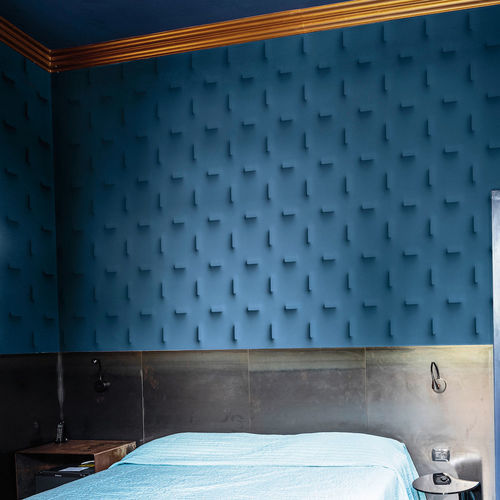 Contemporary wallpaper - Line Relief II - SPAGHETTIWALL - plain / patterned / white