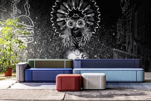 Contemporary wallpaper - Bubo - SPAGHETTIWALL - cellulose fiber / nonwoven fabric / patterned