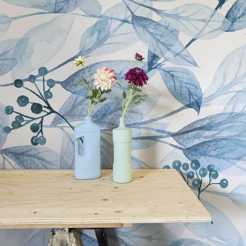 Contemporary wallpaper - Into the Wind - SPAGHETTIWALL - cellulose fiber / nonwoven fabric / floral