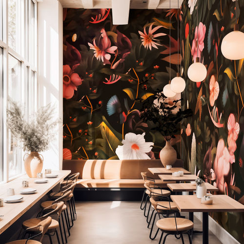 Contemporary wallpaper - Secret Garden - SPAGHETTIWALL - cellulose fiber / nonwoven fabric / floral