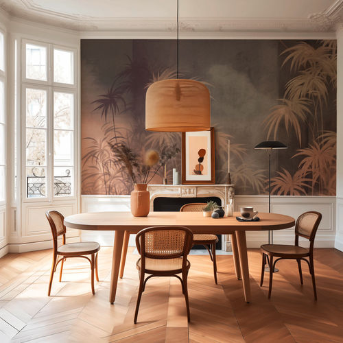 Contemporary wallpaper - Bali - SPAGHETTIWALL - nonwoven fabric / nature pattern / brown