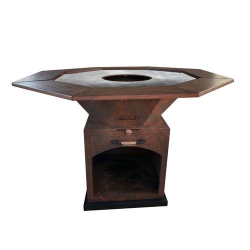 Wood-burning fire pit - Fernand 1200 - FBC-TONTON GLOUTON - charcoal / COR-TEN® steel / other shapes
