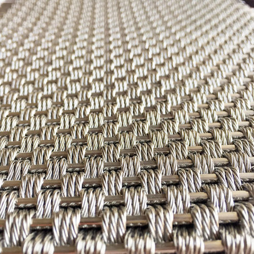 Stainless steel woven wire fabric - QKWWD-08 - HEBEI JOINWIN ARCHITECTURAL DESIGN CO.,LTD - ceiling / for interior / cladding
