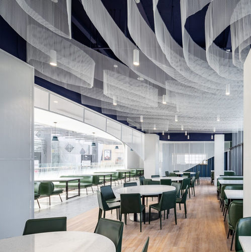 Wire mesh curtain - QKMCD-10 - HEBEI JOINWIN ARCHITECTURAL DESIGN CO.,LTD - multi-color / customizable / aluminium