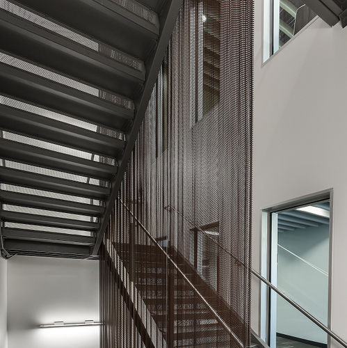 Wire mesh curtain - QKMCD-06 - HEBEI JOINWIN ARCHITECTURAL DESIGN CO.,LTD - plain / aluminum / copper