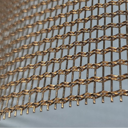 Brass woven wire fabric - QKWWD-02 - HEBEI JOINWIN ARCHITECTURAL DESIGN CO.,LTD - copper / for interior / cladding