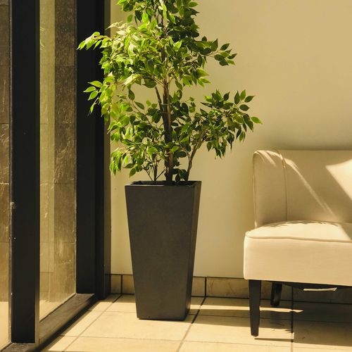 Fiberglass plant pot - RF-2008 - Guangdong Ronglin New Material technology .Co.,Ltd - concrete / square / UV-resistant