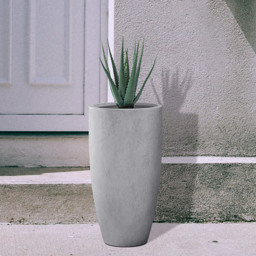Fiberglass plant pot - RC-1009 - Guangdong Ronglin New Material technology .Co.,Ltd - concrete / round / UV-resistant