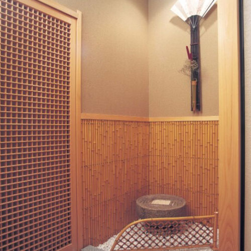 Wall-mounted decorative panel - A Series - TAKEROKU Co.,Ltd - bamboo / wood look / beige