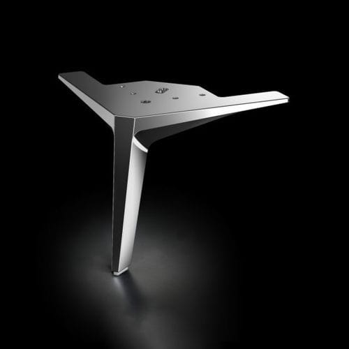 Iron furniture leg - AC076 - ZHUOKAI TECHNOLOGY - silver-colored / white / golden