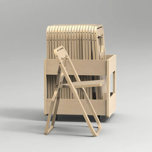 Chair trolley - INFINE - MADE INFINE - commercial / birch / plywood