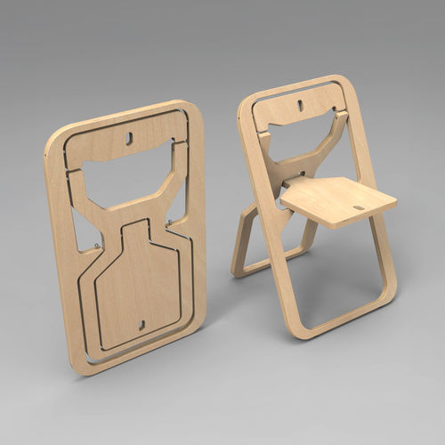 Contemporary chair - INFINE - MADE INFINE - indoor / plywood / plywood base