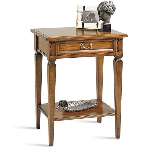 Directoire style side table - 5371 Villa Borghese - Bordini arredamenti - wood veneer / cherrywood / beech base
