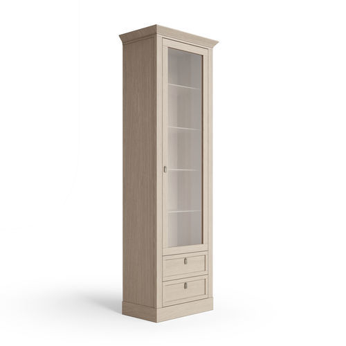 Contemporary display case - 7459 Gloria - Bordini arredamenti - with legs / glass / ash