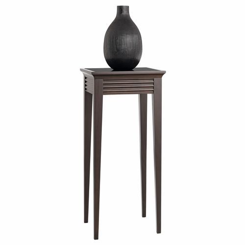 Traditional high occasional table - 3231 Luna - Bordini arredamenti - lacquered glass / beech base / square