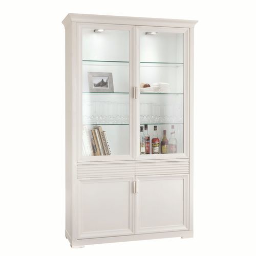 Traditional display case - 7236 Luna - Bordini arredamenti - with legs / glass / cherrywood