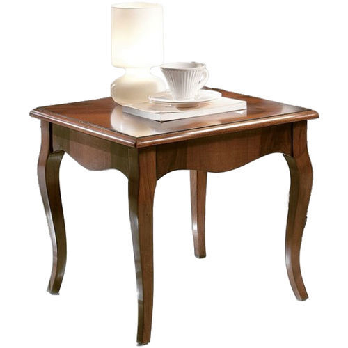 Traditional side table - 3214 Stuart - Bordini arredamenti - cherrywood / wooden base / square