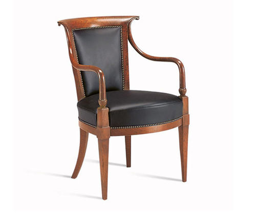 Traditional armchair - 1530 James - Bordini arredamenti - fabric / leather / wooden