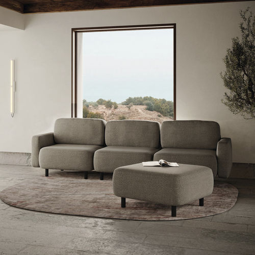 Contemporary pouf - Pummba II - Nubba Spaces SL - Pummba - fabric / square / with removable cover