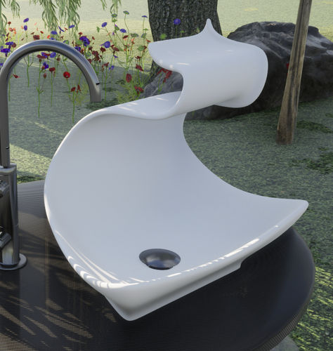 Countertop washbasin - CASTOR - GUCH DESIGN - Solid Surface / luxury / handcrafted