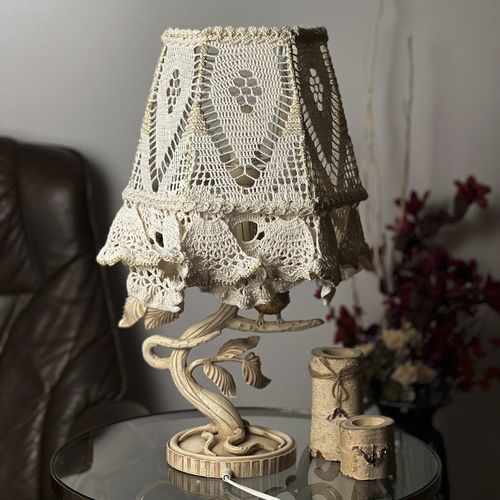 Table lamp - New Jersey 01-09 - DelightLamps - wrought iron / fabric / Victorian
