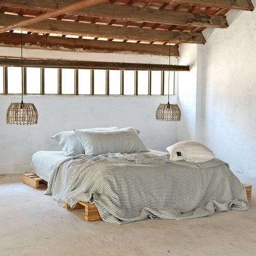 Linen bedding set - GREEN SAILOR - dELENZO LINEN FROM EUROPE S.L